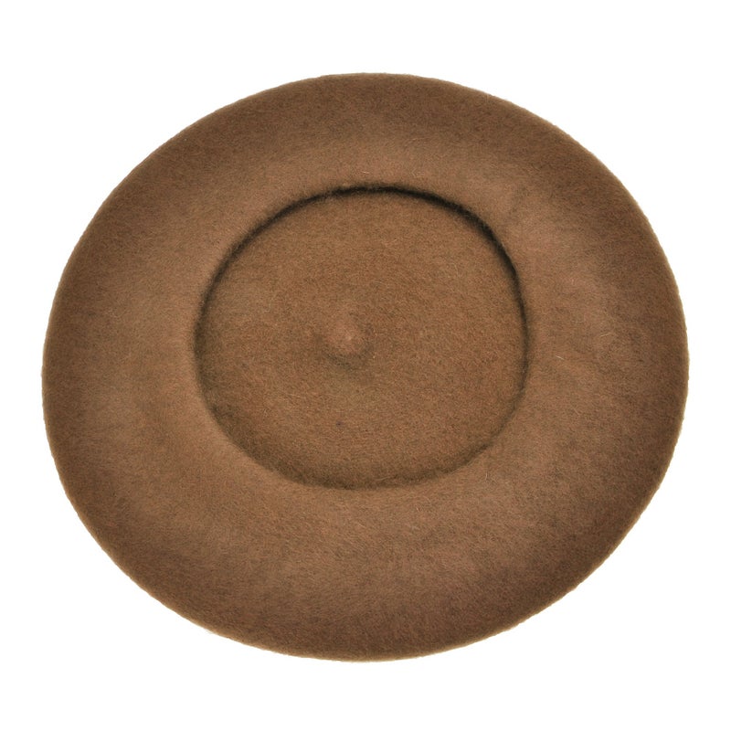 ZLYC Wool Beret Hat Classic Solid Color French Beret for Women Brown - Image 5